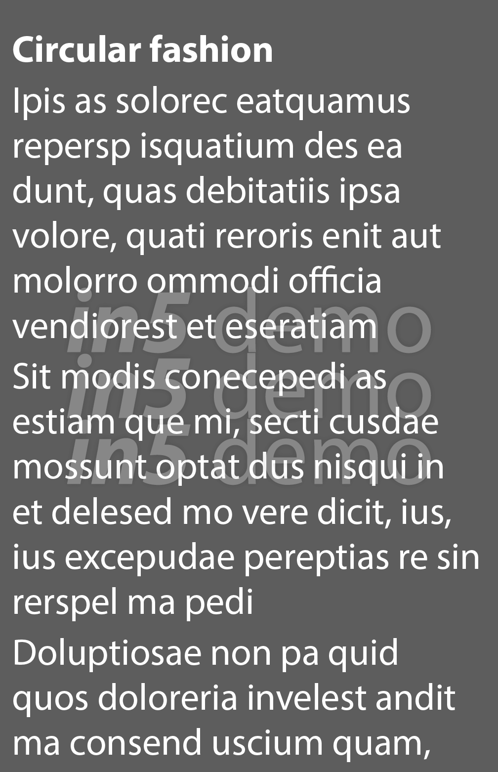 Circular fashion Ipis as solorec eatquamus repersp isquatium des ea dunt, quas debitatiis ipsa volore, quati reroris ...
