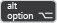 alt or option key